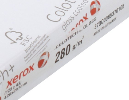 Бумага офисная Xerox Colotech+ Gloss coated, А3 (297*420 мм), 280 г/м2, 125 л.