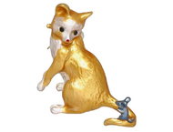 Брошь «Кот и мышь»