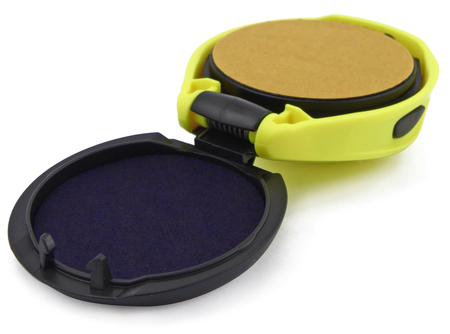 Полуавтоматическая оснастка Colop Stamp Mouse R40, для клише печати ø40 мм, корпус неон желтый