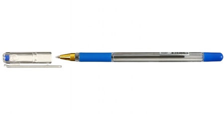 Ручка шариковая Silwerhof Golden, корпус прозрачный, стержень синий