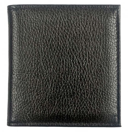 Визитница из натуральной кожи «Кинг» 4327, 115*125 мм, 2 кармана, 18 листов, черная