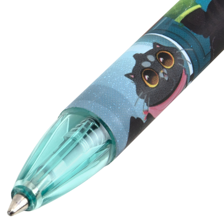 Ручка шариковая автоматическая Funster, Cute Animals, корпус ассорти, стержень синий