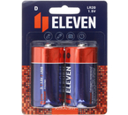 Батарейки щелочные Eleven, D, LR20, 1.5V, 2 шт.