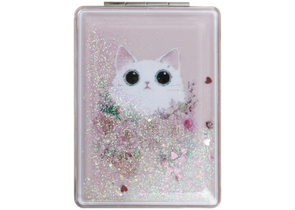 Зеркальце карманное складное Meshu, 60×80 мм, Shiny Kitty
