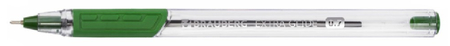 Ручка шариковая одноразовая Brauberg Extra Glide GT, корпус прозрачный, стержень зеленый