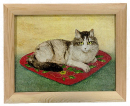 Картина «Кошка на подушке» (Джонс А.С.), 18*24 см, холст, масло (живопись) Картина «Кошка на подушке» (Джонс А.С.), 18*24 см, холст, масло (живопись)