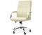 Кресло офисное Calviano Classic для руководителей, обивка — экокожа бежевая