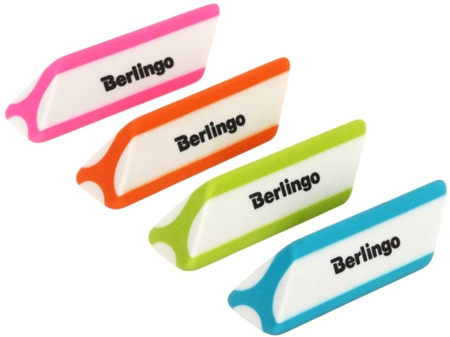 Ластик Berlingo Triangle Pro, 57*16*16 мм, треугольный, скошенный, ассорти Ластик Berlingo Triangle Pro, 57*16*16 мм, треугольный, скошенный, ассорти