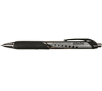 Ручка гелевая автоматическая Attache Selection Galaxy, корпус черный с серебристым, стержень черный