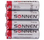 Батарейки солевые Sonnen, AA, LR6, 1.5V, 4 шт. Батарейки солевые Sonnen, AA, LR6, 1.5V, 4 шт.