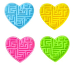 Игра-головоломка «Лабиринт с шариком», 5×5 см, «Сердце», ассорти