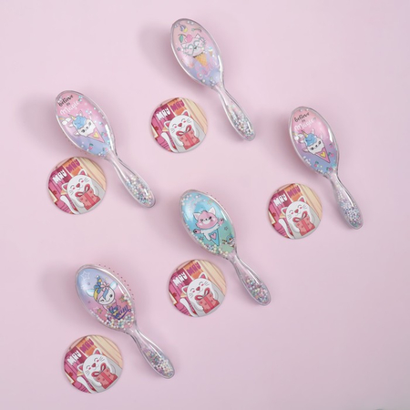 Набор детский подарочный косметический «Кошечка», 2 предмета (зеркало и расческа), ассорти (цена за 1 набор) Набор детский подарочный косметический «Кошечка», 2 предмета (зеркало и расческа), ассорти (цена за 1 набор)