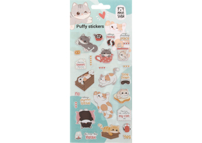 Наклейки гелевые Meshu, 10×23 см, Moon Cat