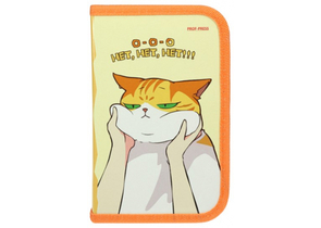 Пенал однокамерный с откидной створкой Profit, 115×190 мм, «Недовольный кот» Пенал однокамерный с откидной створкой Profit, 115×190 мм, «Недовольный кот»