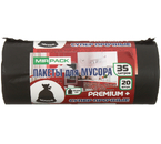 Пакеты для мусора MirPack Premium+, 35 л, 20 шт., черные