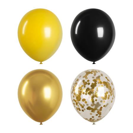 Шары воздушные Meshu, 40 шт., 4 цвета, 12"/30см, Gold Shine, ассорти Шары воздушные Meshu, 40 шт., 4 цвета, 12"/30см, Gold Shine, ассорти