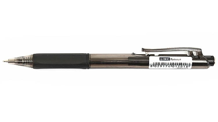 Ручка шариковая автоматическая Linc Retract, корпус дымчатый, стержень черный