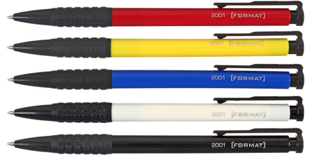 Ручка шариковая автоматическая Format, корпус ассорти, стержень синий
