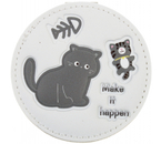 Зеркальце карманное складное Meshu, 70×70 мм, Black Cat