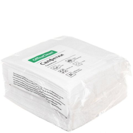 Салфетки сервировочные бумажные OfficeClean, 24*24 см, 50 шт., белые Салфетки сервировочные бумажные OfficeClean, 24*24 см, 50 шт., белые
