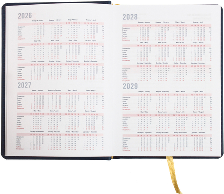 Ежедневник датированный на 2026 год «Сиам» (А6), 110*155 мм, 176 л., синий