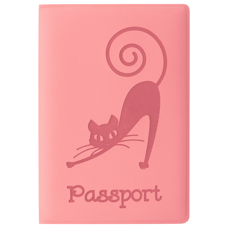 Обложка для паспорта Staff, 138*97 мм, «Кошка», персиковая