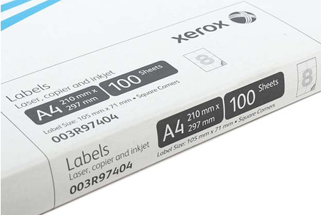 Бумага самоклеящаяся для изготовления этикеток Xerox, А4, 8 шт., 105*71 мм, 100 л. 