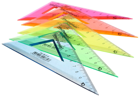 Треугольник пластиковый schoolФормат , 11 см, 30°, ассорти (цена за 1 шт.)