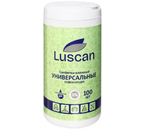 Салфетки влажные Luscan, 100 шт., универсальные, в тубе