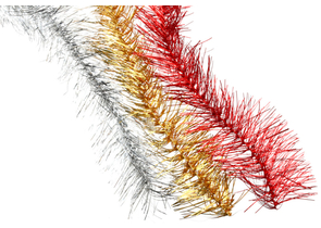 Мишура новогодняя двойная, №16, диаметр 6 см, 2 м, пушистая, ассорти