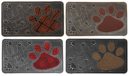 Коврик придверный полиэстровый Sima-Land, 40*70 см, «Лапка», ассорти