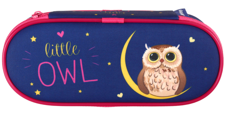 Пенал-футляр корпусный Berlingo, 210*85*50 мм, Little owl