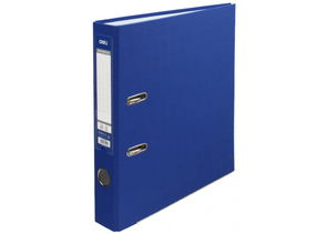 Папка-регистратор Deli «Эко» с односторонним ПВХ-покрытием, корешок 50 мм, синий