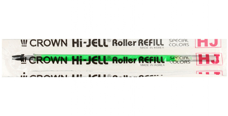 Стержень гелевый Crown Hi-Jell Color, 138 мм, пулевидный, светло-зеленый