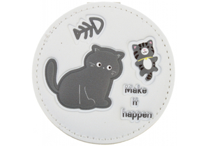 Зеркальце карманное складное Meshu, 70×70 мм, Black Cat