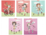 Тетрадь общая А5, 48 л. на скобе «Девочки с питомцами»