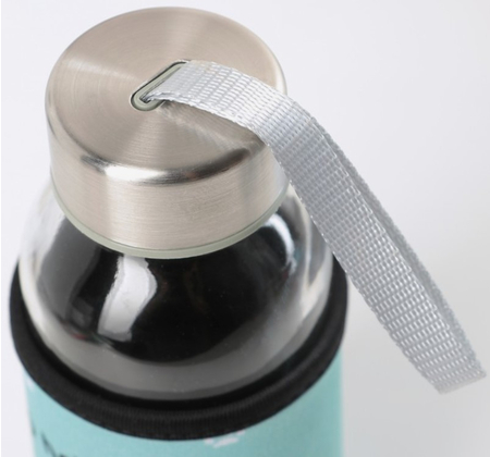 Бутылка стеклянная в чехле Sima-Land, 300 мл, «Милые животные», ассорти