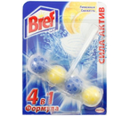 Блок для унитаза Bref 4в1 «Сила-Актив», 51 г, «Лимонная свежесть»