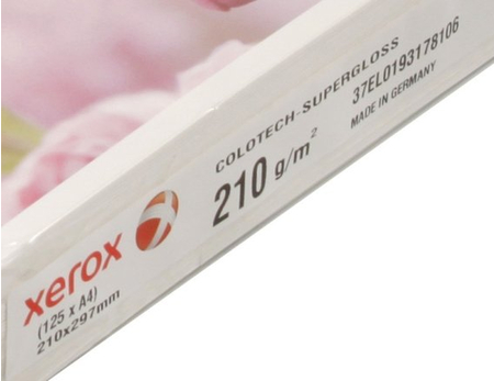 Бумага офисная Xerox Colotech+ Supergloss, А4 (210*297 мм), 210 г/м2, 125 л. 