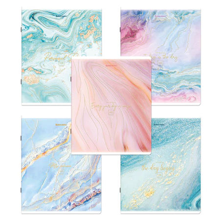 Тетрадь общая А5, 48 л. на скобе Pastel Marble, 163*202 мм, клетка, ассорти Тетрадь общая А5, 48 л. на скобе Pastel Marble, 163*202 мм, клетка, ассорти