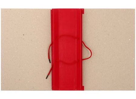 Папка архивная из картона со сшивателем (со шпагатом) , А4, ширина корешка 70 мм, плотность 1240 г/м2, красная