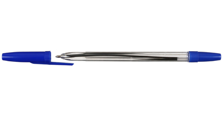 Ручка шариковая Attache Economy, корпус прозрачный, стержень синий