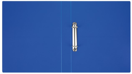 Папка пластиковая на 2-х кольцах «Стамм», толщина пластика 0,5 мм, синяя