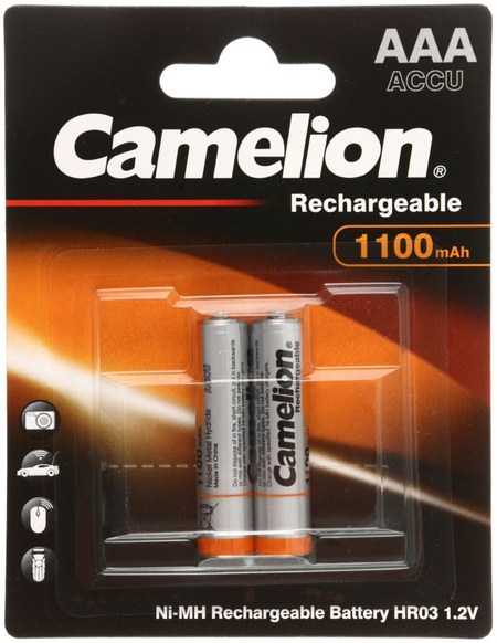 Аккумулятор Camelion Rechargeable Accu, AAA, 1.2V, 1100 mAh