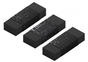 Ластик Berlingo DoubleBlack, 50×18×10 мм, черный