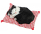 Игрушка на панель авто , «Кошка на подушке», черно-белый окрас