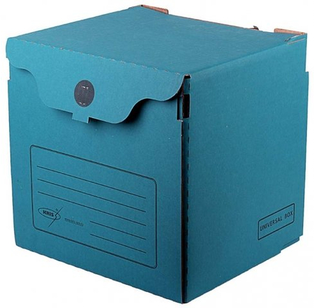 Бокс архивный из гофрокартона Kris, высота 310 мм, 345*310*345 мм, синий