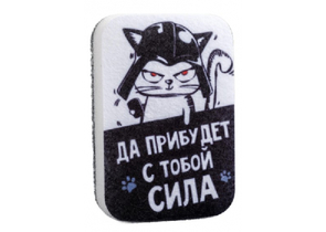 Губка поролоновая для мытья посуды Sima-Land, 9×6 см, «Да пребудет с тобой сила» Губка поролоновая для мытья посуды Sima-Land, 9×6 см, «Да пребудет с тобой сила»