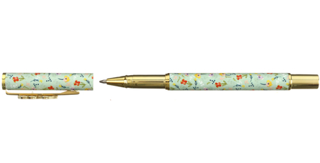 Ручка подарочная шариковая Meshu Bloom, корпус зеленый с паттерном