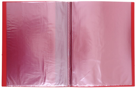 Папка пластиковая на 10 файлов Berlingo Standart, толщина пластика 0,6 мм, красная